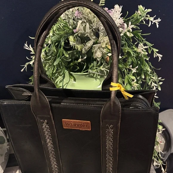 Wrangler Black Tote with Braided Accents - Picture 9 of 9